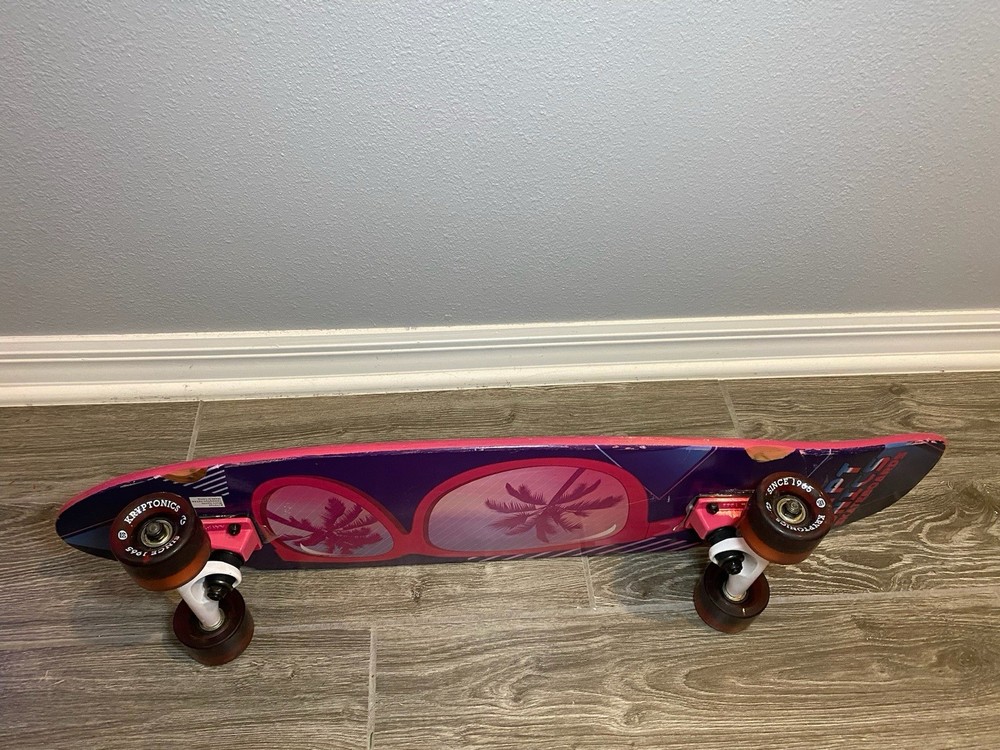 Kryptonics 29.75” Skateboard Palm Tree Sunglasses, Good Deck