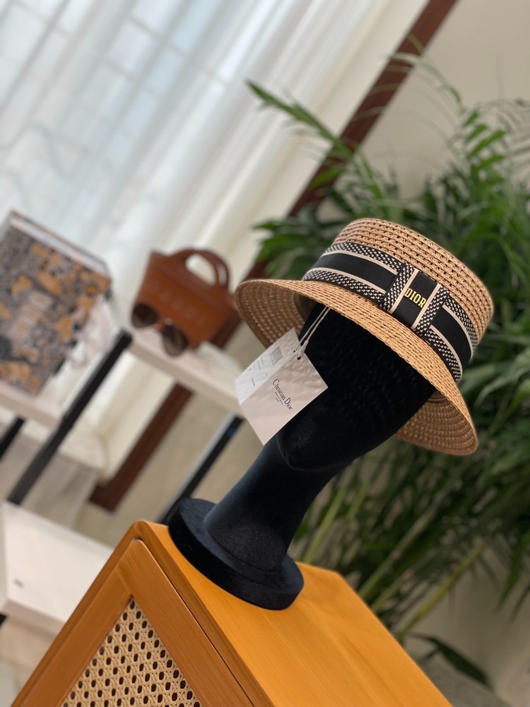 Letter logo woven fabric sun hat