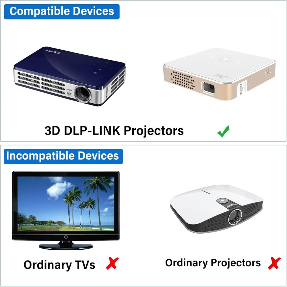 Long Standby Active Shutter DLP-Link Glasses