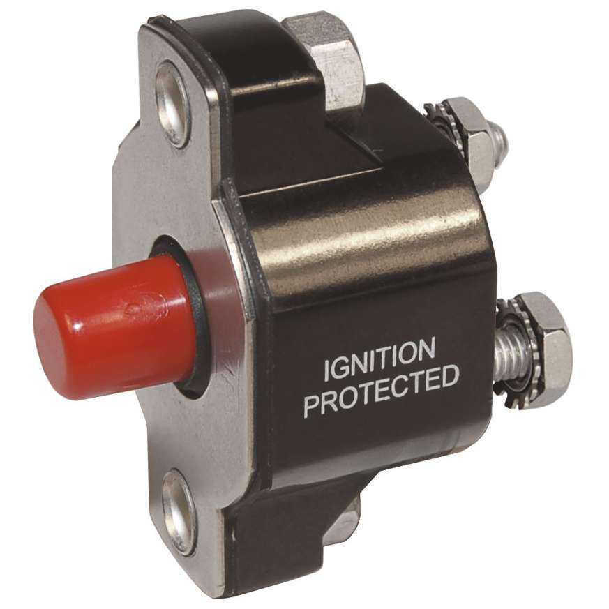 Blue Sea 2143 Medium Duty Push Button Reset Only Circuit Breaker 60A