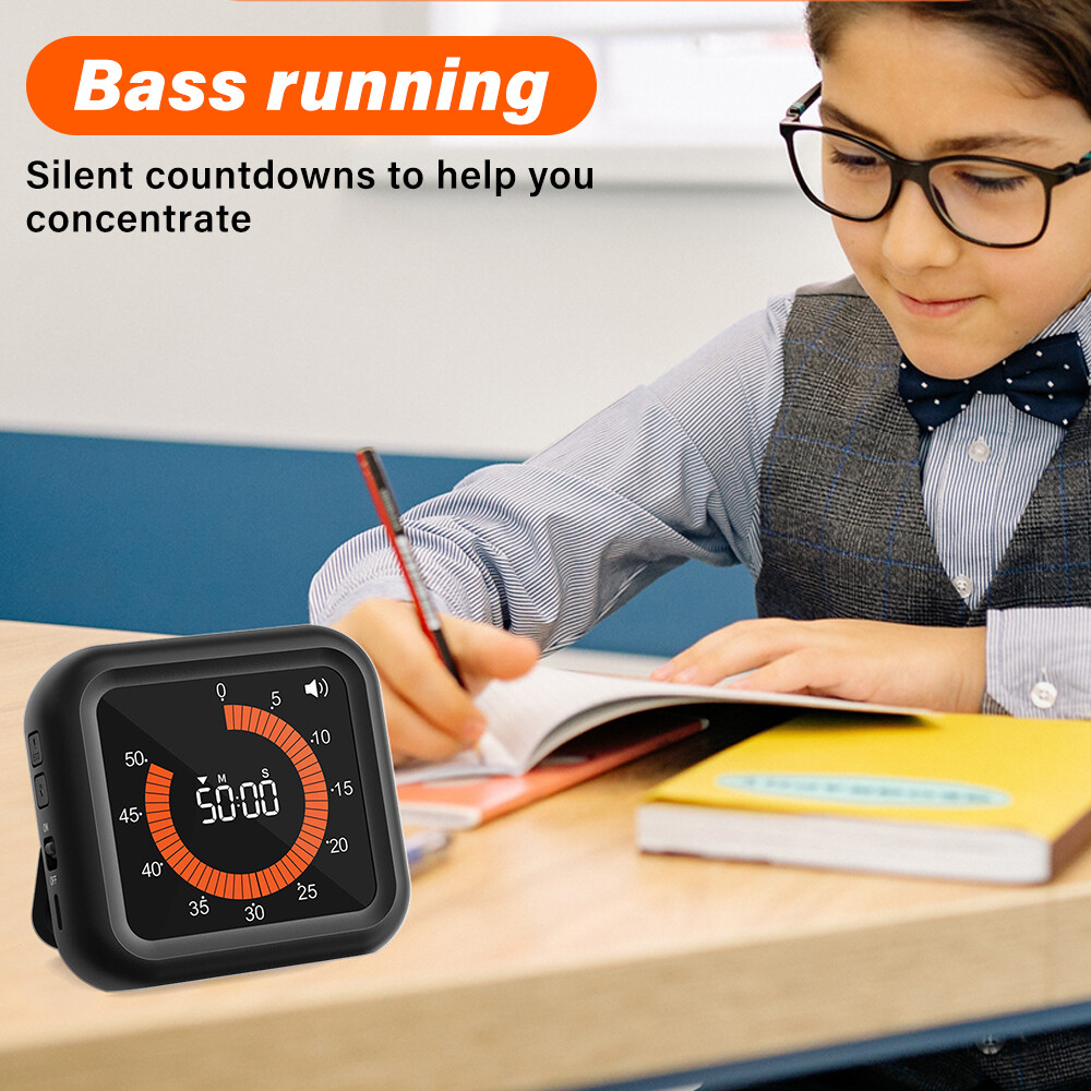 Visual Timer for Kids, 60 Minute Countdown Clock Classroom Study Kitchen Timer