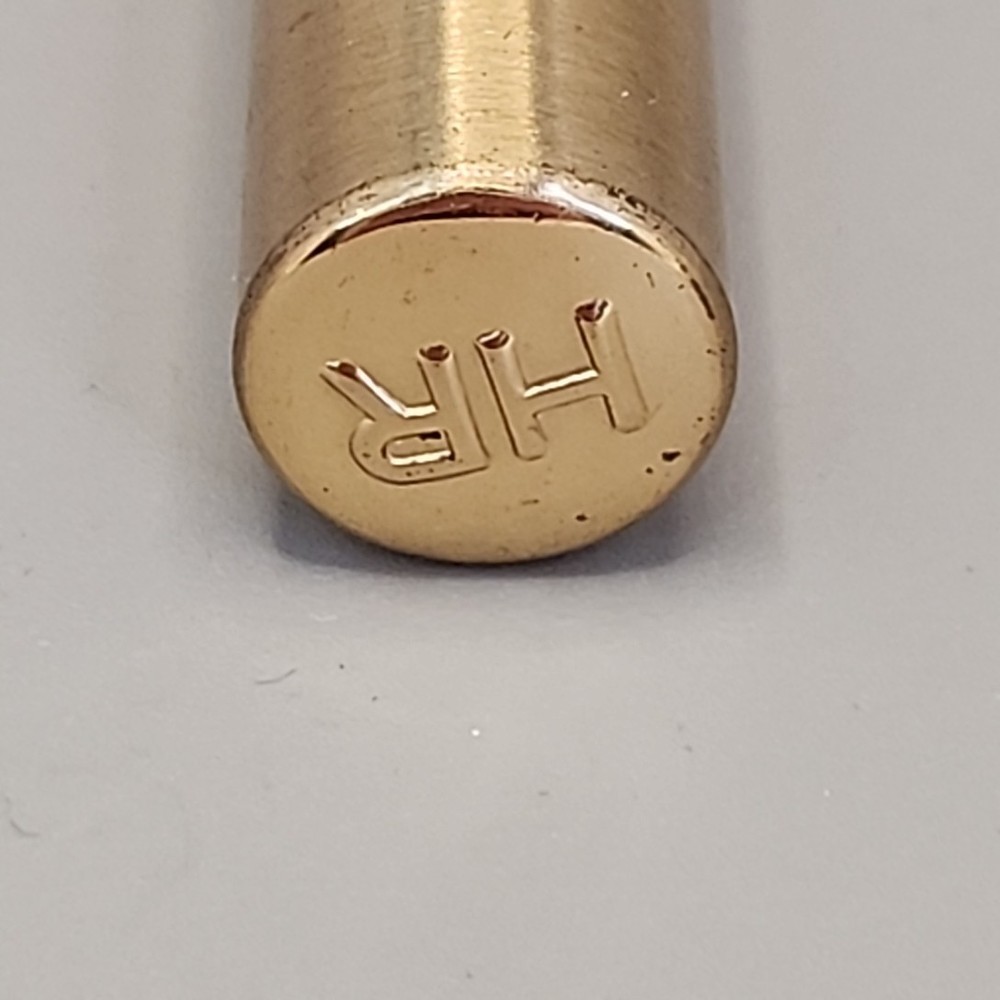 Vintage Helena Rubinstein Retractable Brush Gold Tone Case 3"