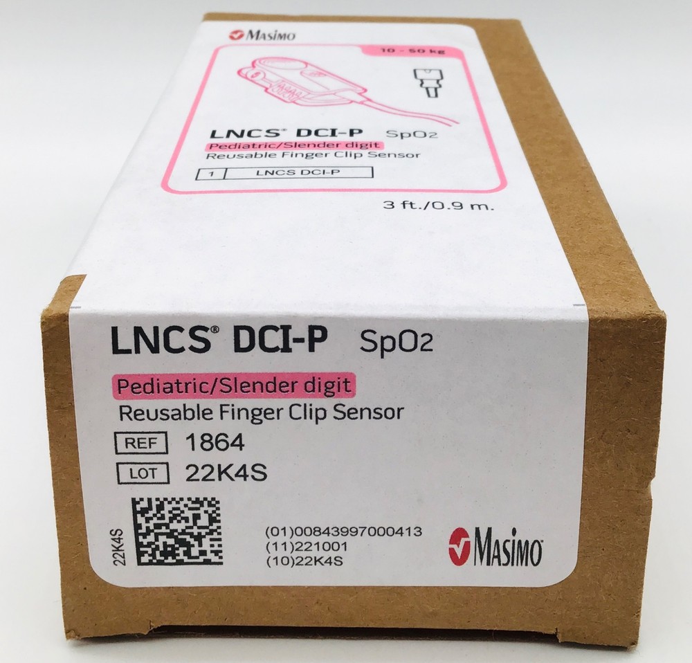 Masimo 1864 LNCS DCI-P Pediatric Finger Clip Sensor - NEW
