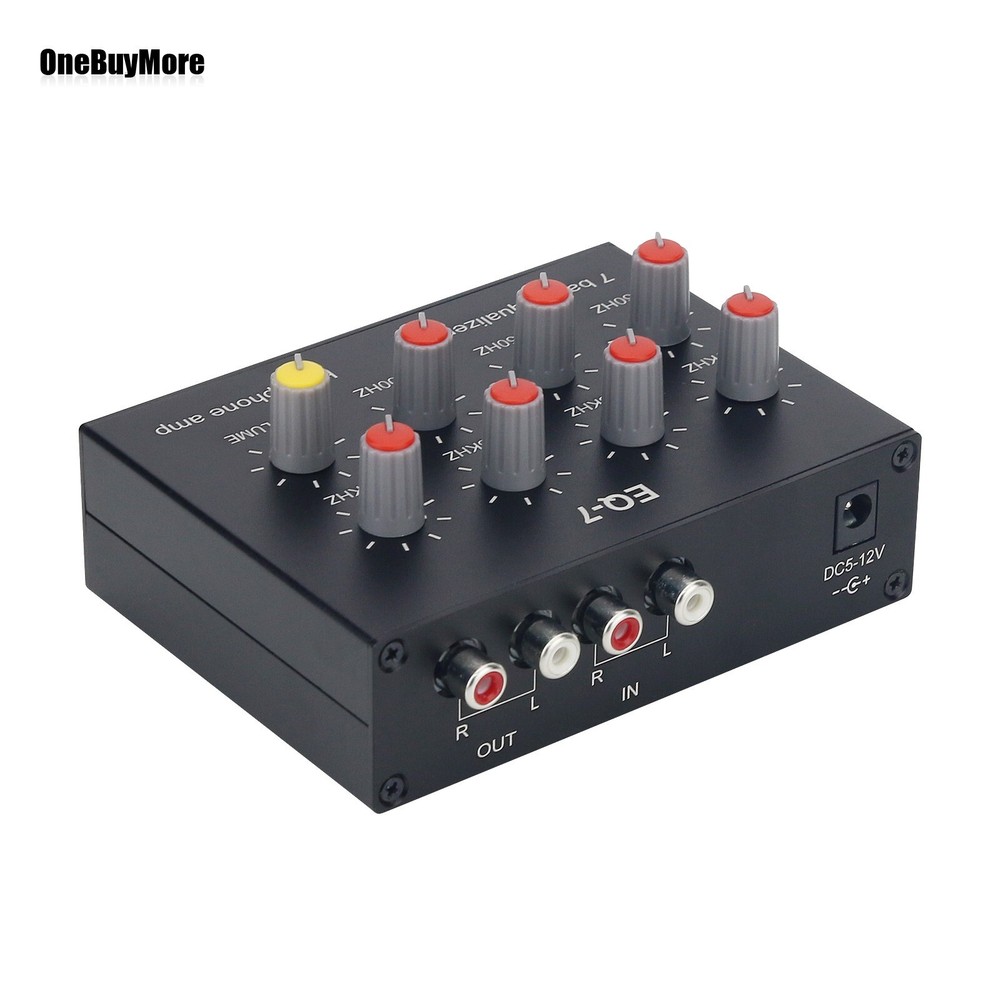 EQ-7 Headphone Amp 7 Band Equalizer Amplifier + USB DC Cable for PC Cellphone