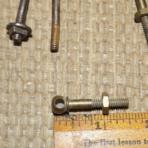 6 Antique Brass Drawer Pull Handle Posts Victorian Replacement Dresser Vanity