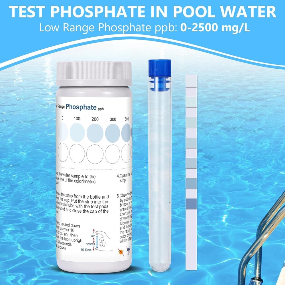 Phosphate Kit for Pool & Hot Tub – 50 Strips,Fast & Easy for Phosphate Leve...