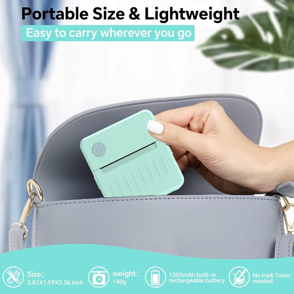 Rotema Label Maker Machine with Tape – Bluetooth Thermal Label Printer, La