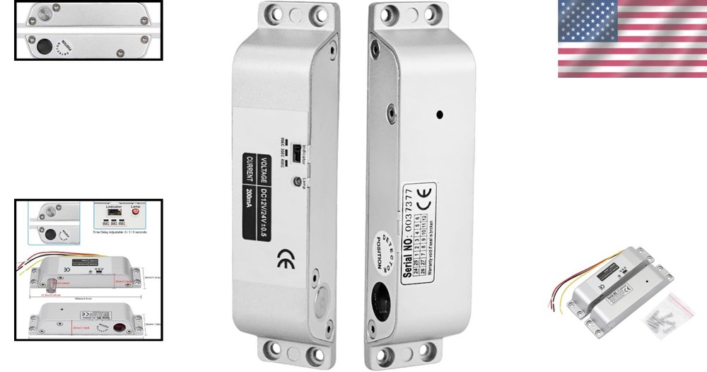 Electronic Drop Bolt Lock with Time Delay - Reliable DC 12V Fail Safe Security