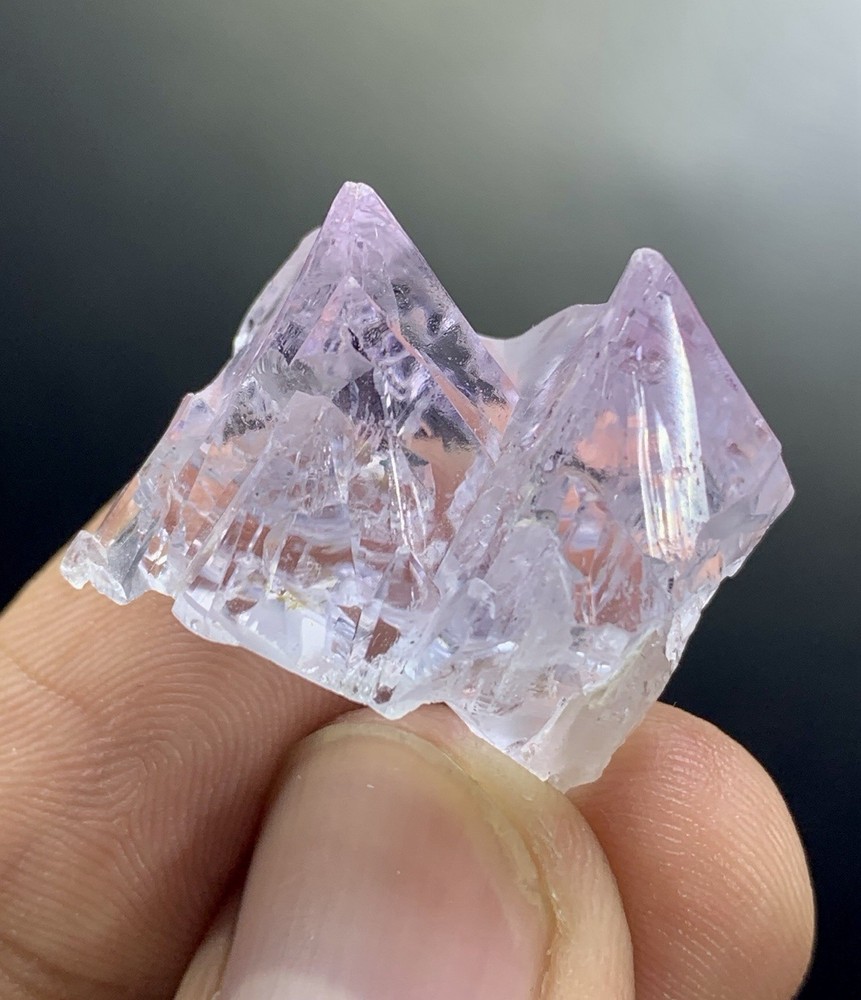 10 Gm Pink Kunzite, Kunzite Crystal, Fluorescent Kunzite, Complex Termination