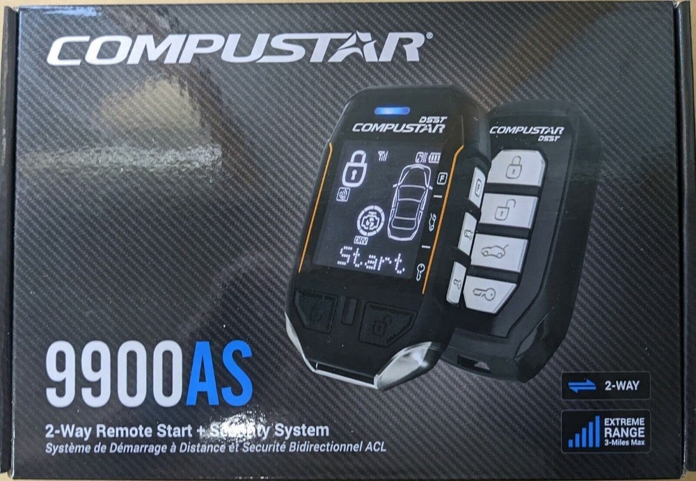 CS9900AS Compustar 2-Way Pageing Remote Start + Security Alarm System LCD Remote
