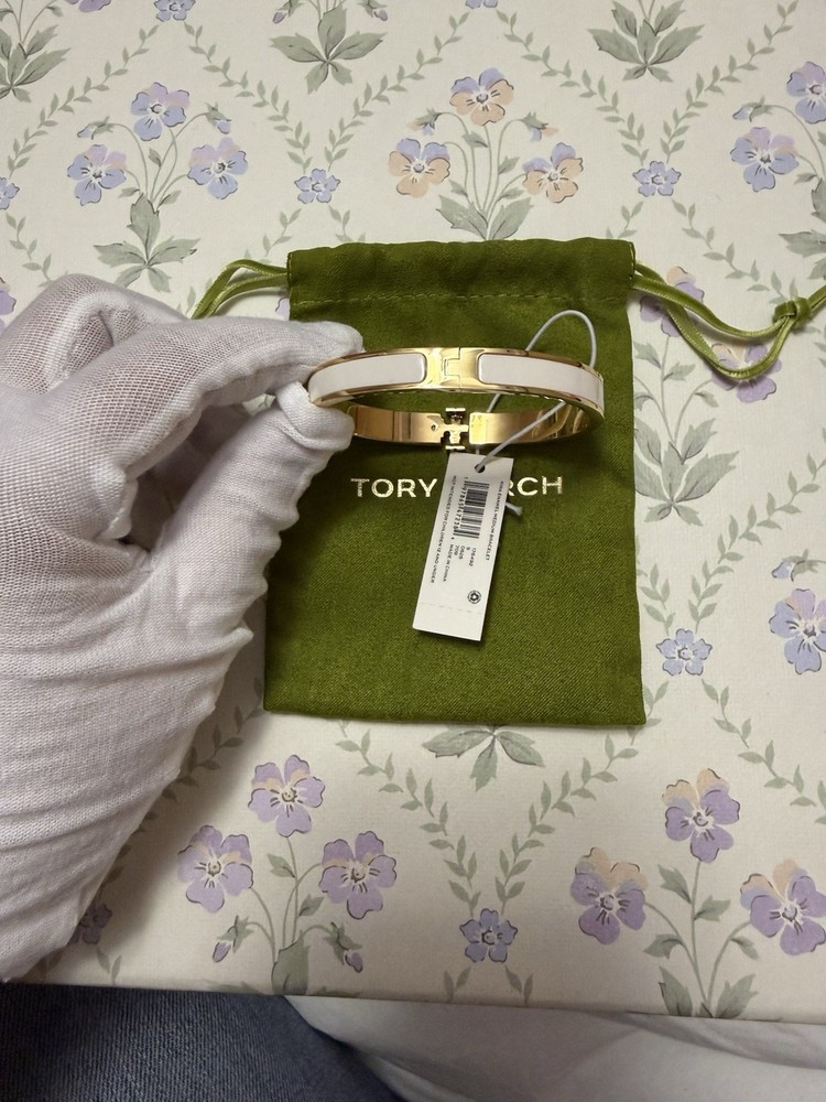 Tory Burch Kira Enamel Medium Bangle Bracelet NWT