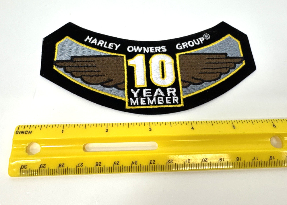 Harley Davidson Owners Group (HOG) 10 Year Member Rocker Patch