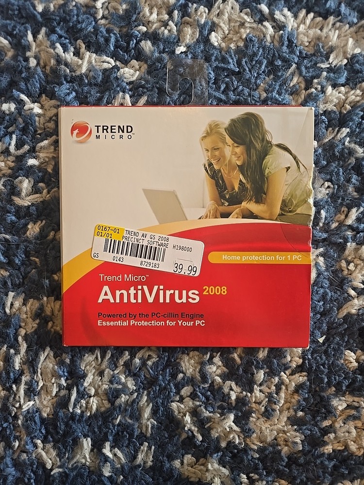 Trend Micro Antivirus 2008 Powered by PC-cillin Engine CD with Serial Number