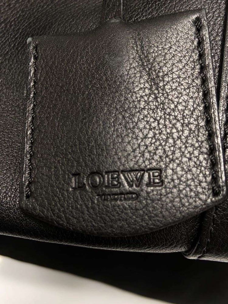 LOEWE tote bag leather Black Used