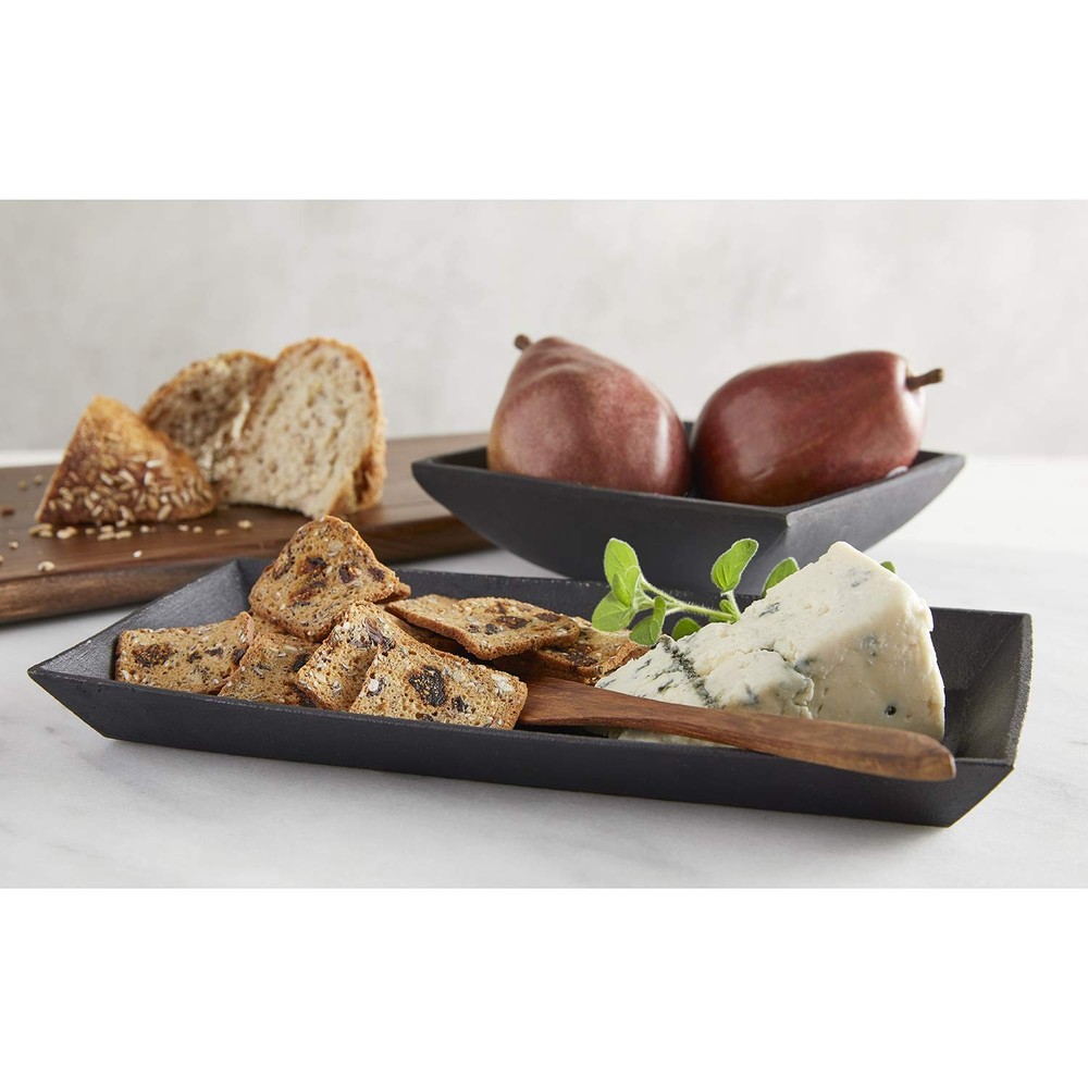 47th & Main Cast Iron Rectangular Serving Tray 10.2x5.80-Inches Durable