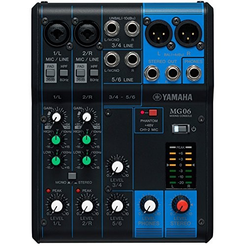 MG06 6-Input Compact Stereo Mixer 6-input Standard