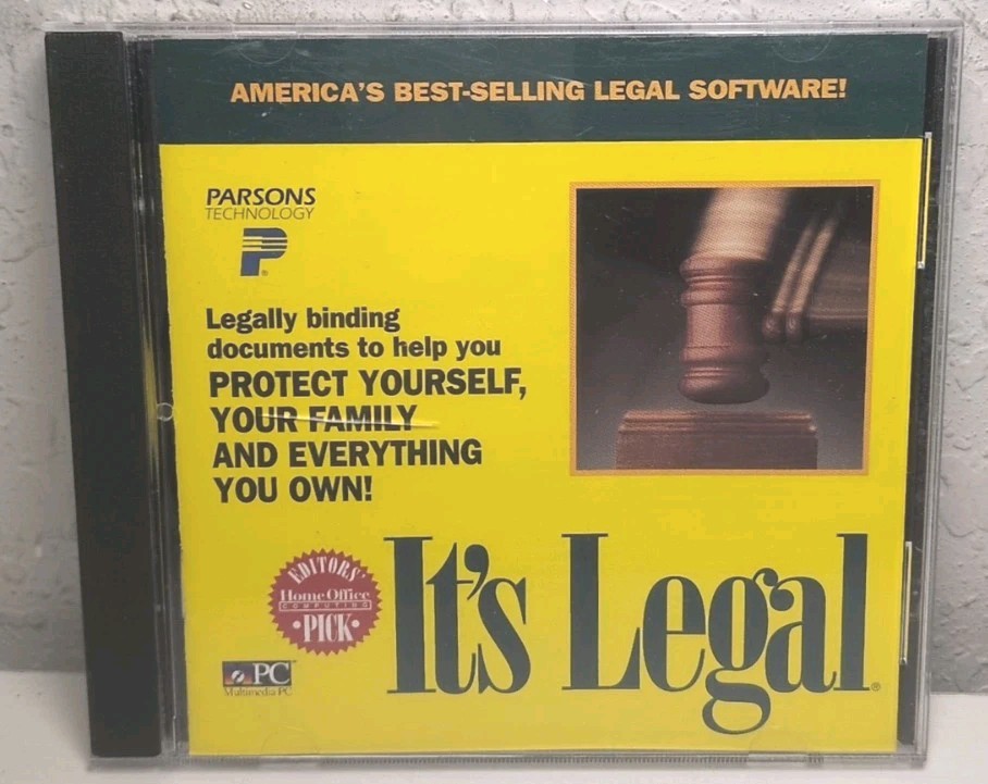 It's Legal Parsons PC CD-ROM Legally Binding Documents To Help B199