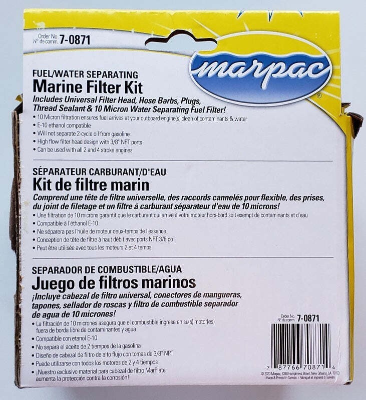 Marpac Fuel/Water Separating Marine Filter Kit 7-0871