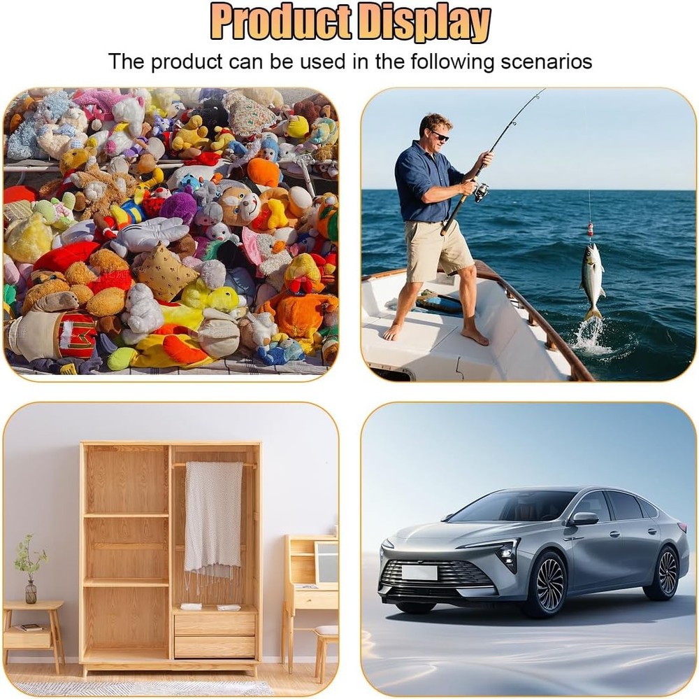 Car Trunk Organizer, Foldable Plastic Cargo Storage Box with Lid, Large Car Tool