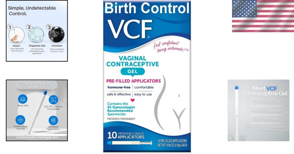 Vaginal Contraceptive Gel - 10 Pre-Filled Applicators, Safe & Effective Solution