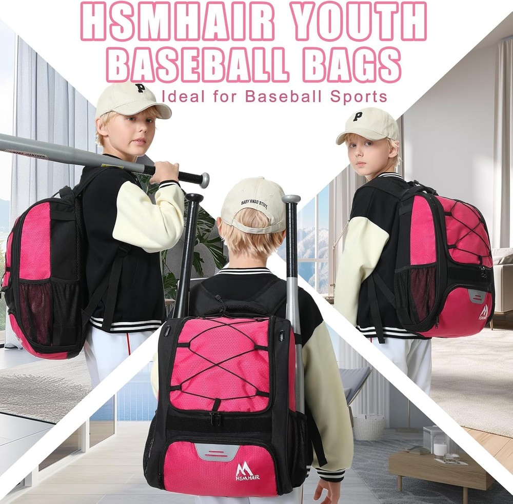 Baseball Bag-Baseball Backpack Holder for Baseball, Large Main Compartment,So...
