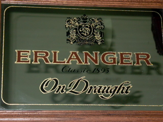 Erlanger Classic 1893 Draught 1980 Schlitz Beer Mirror