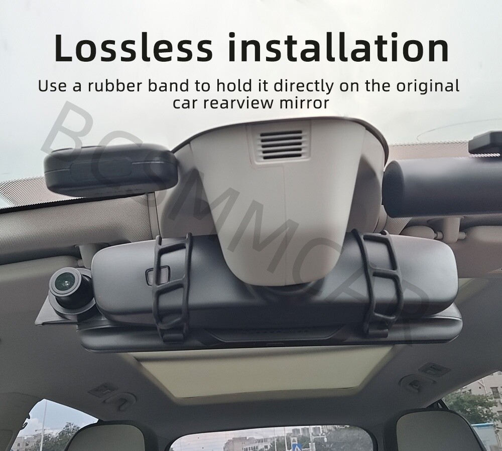 Car Rear View Mirror DVR Video Recorder Touch Screen For CarPlay Android Auto