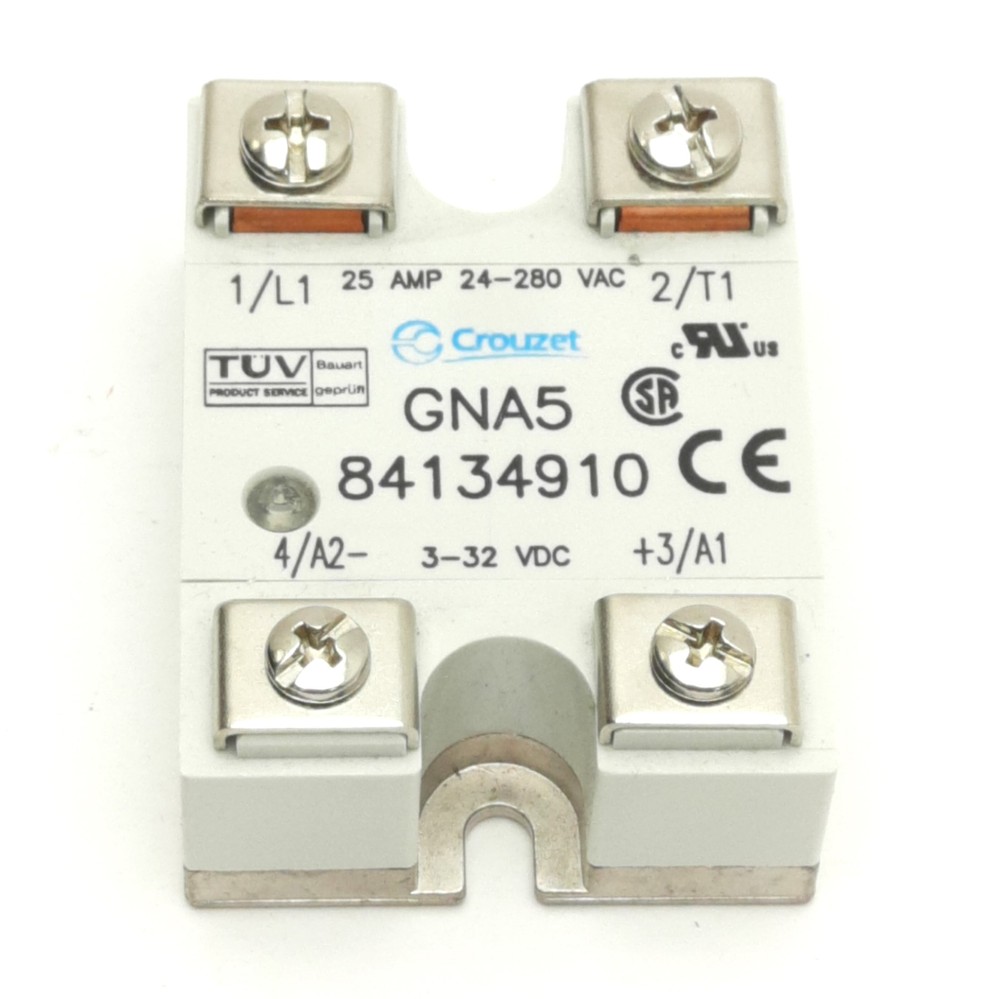 Crouzet GNA5 84134910 Solid State Relay, 3-32 VDC Input, 24-280VAC Output, 25A