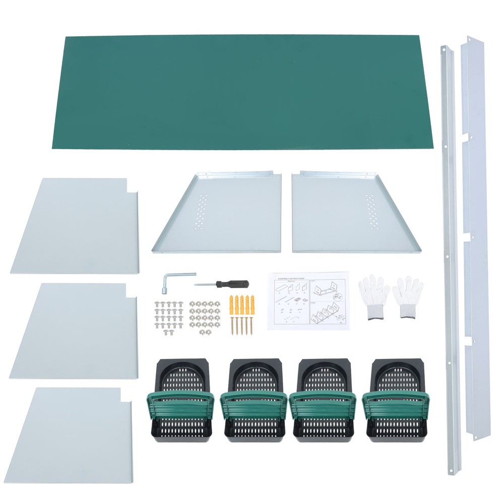 4 Hole Easy To Install Chicken Nesting Boxes Chicken Egg Laying Box W/ Perch