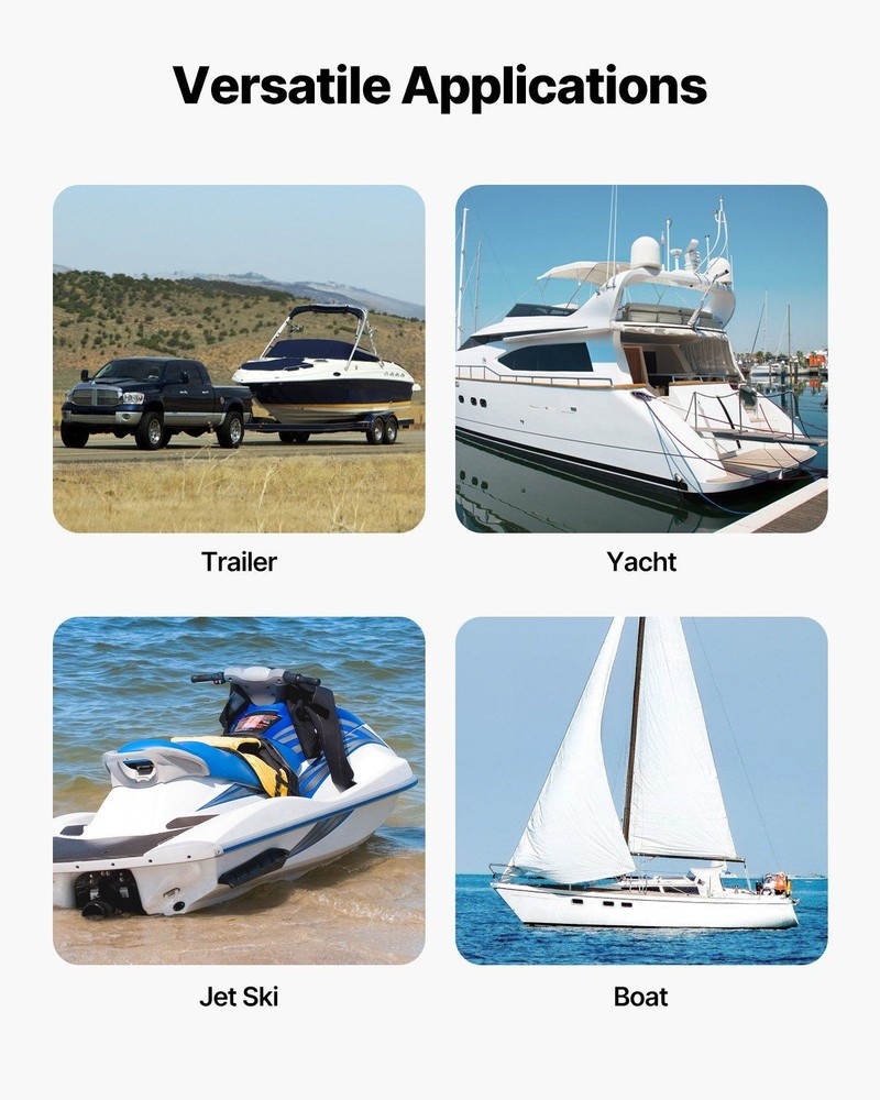 Weatherproof 2in x 4ft Retractable Tie Down Straps Multiple Wrap Use