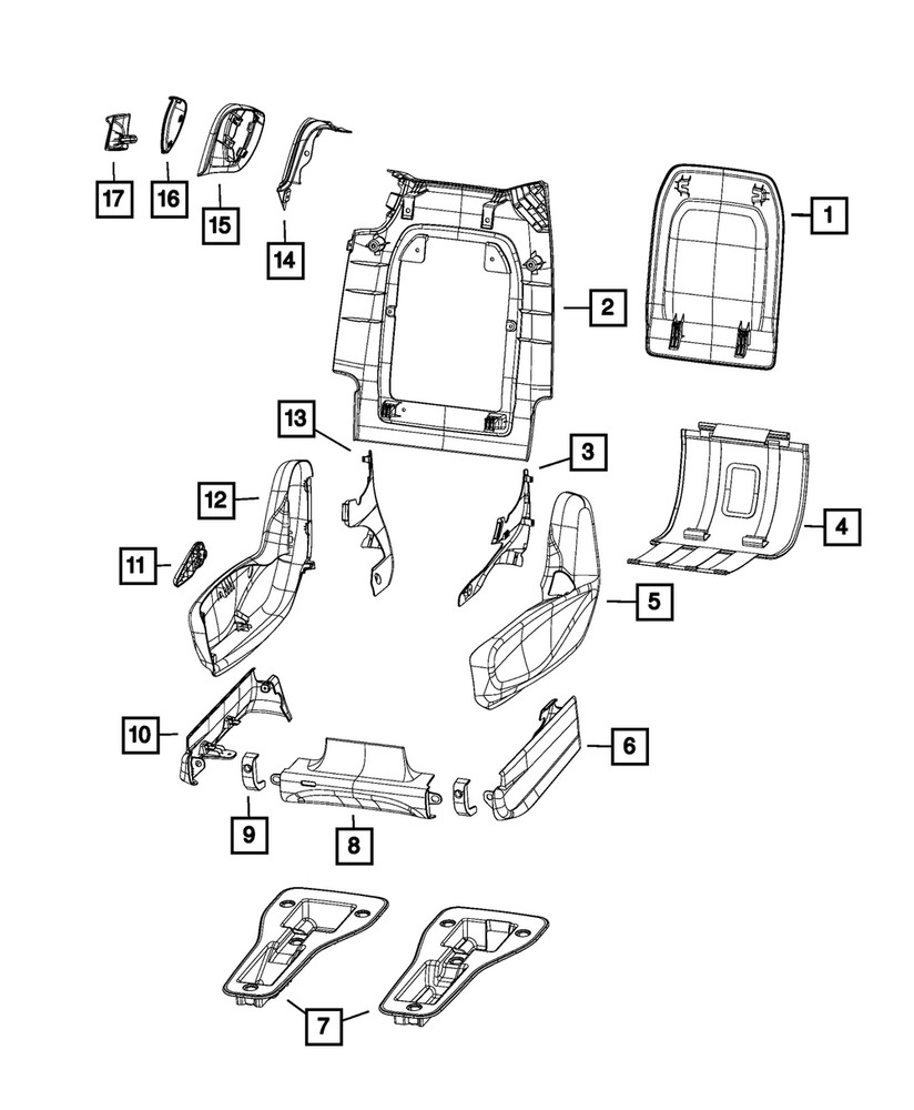 Genuine Mopar Seat Latch Bezel Left 5ZJ59PD2AE