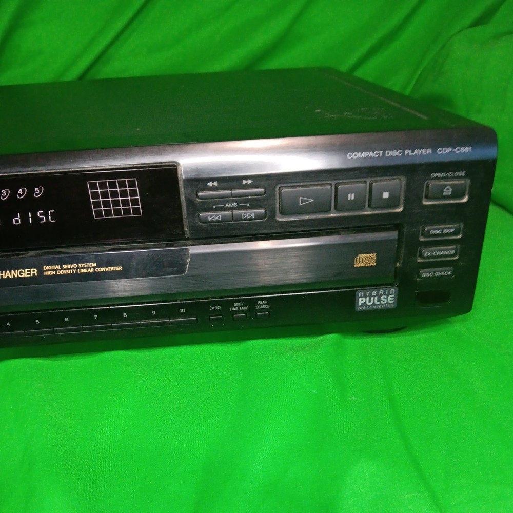 Sony CDP-C661 Compact Disc CD Player 5-disc CD Changer Tested & Works
