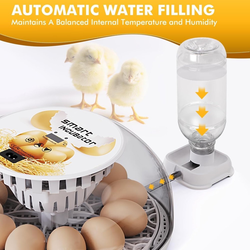 Incubators for Hatching Eggs, Egg Incubator with Automatic Egg Turning and Humid