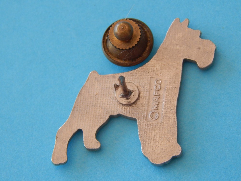 Vintage Enamel/Cloisonne Dog Pin by MAFCO