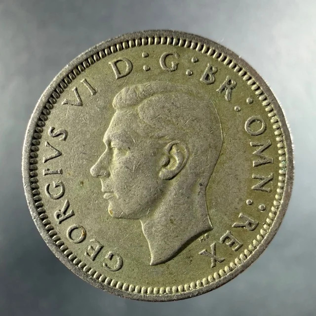 1949 Great Britain Sixpence George VI Copper-Nickel Sharp Features
