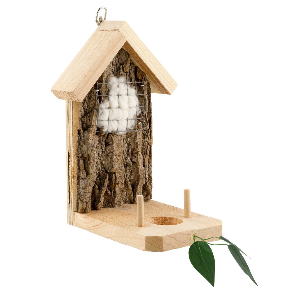 Backyard Hummingbird Nester; Rustic Handmade Hummingbird Nest Builder