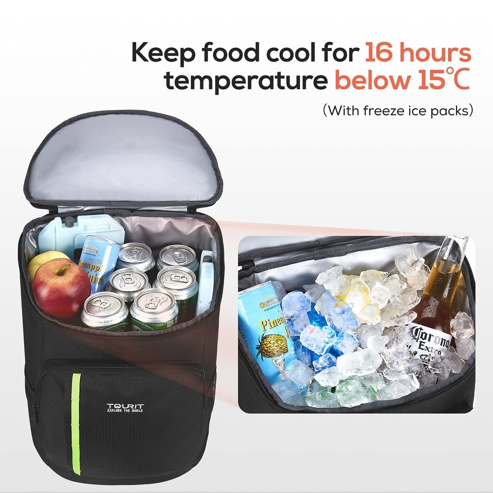 Cooler Backpack 28 Cans Lightweight Insulated Backpack Cooler Leak-Proof for ...