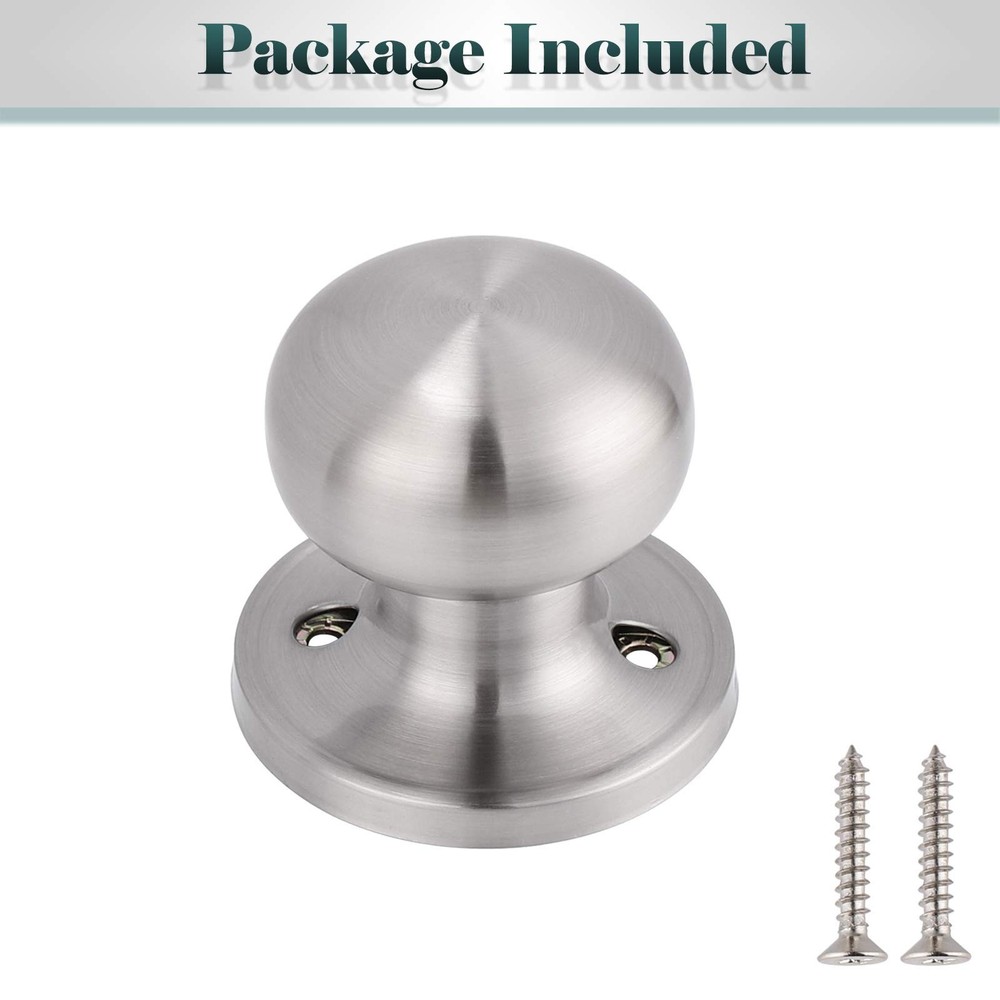 GOBEKOR 2 Pack Single Dummy Door Knobs Brushed Nickel Interior Dummy Knobs fo...