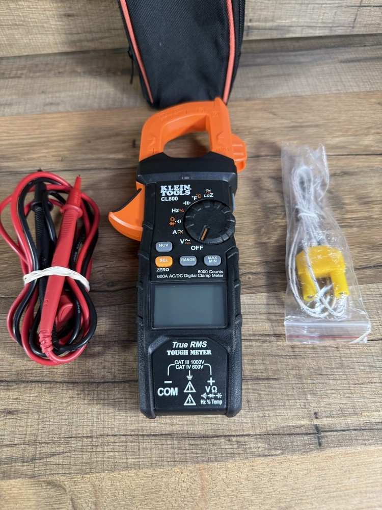 Klein Tools CL800 AC/DC True RMS Auto-Ranging Digital Clamp Meter - Never Used