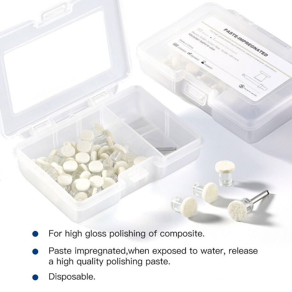 Kit de Discos de Pulido de Pasta de Composite Dental 50Pcs Discos Desechables