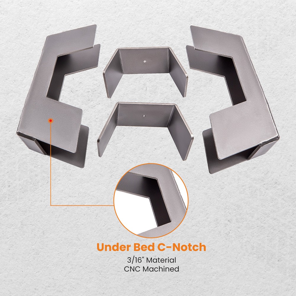 Rear Drop Underbed Weld-in C Notch Kit for Chevy Silverado 1500 2007-2018