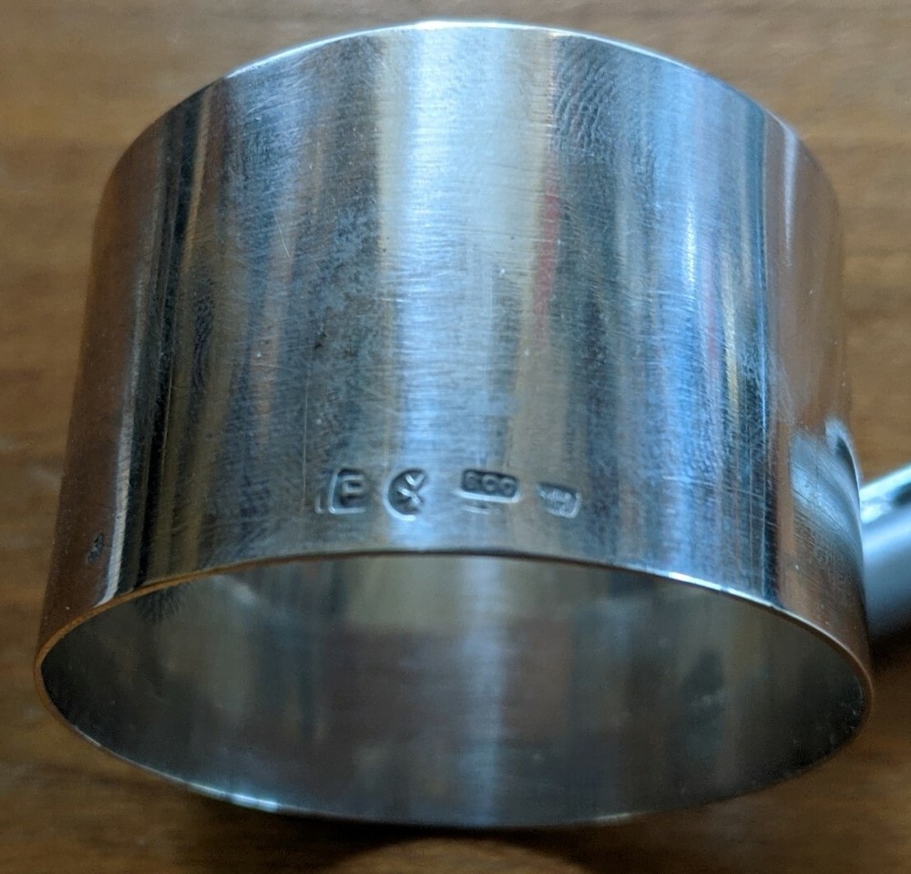 Vintage Maltese 800 Silver Napkin Ring "Anthony" name engraving