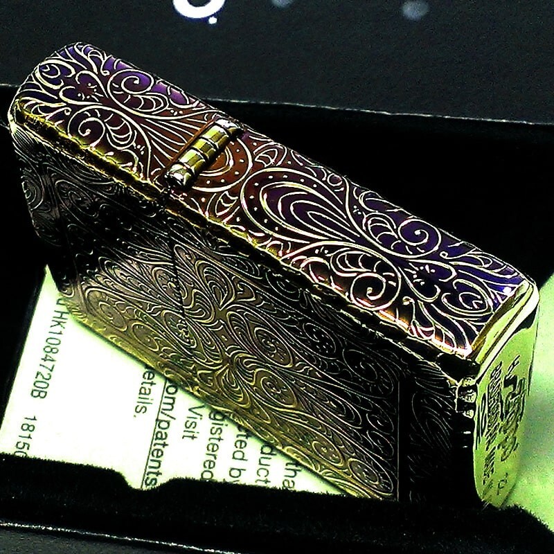 Zippo 5 Sided Processing Arabesque Aurora Gold Oxidized Lighter Limited Number