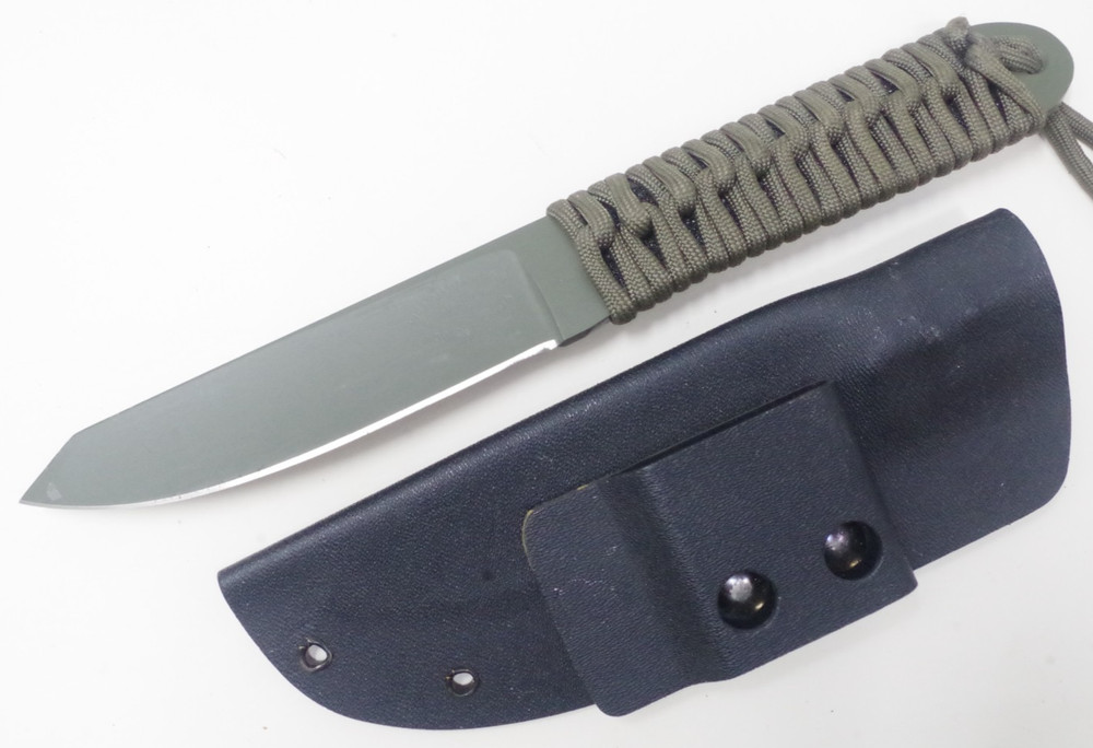 William Hampton Maker Combat Fixed Blade Knife Army Green- TSA Auction