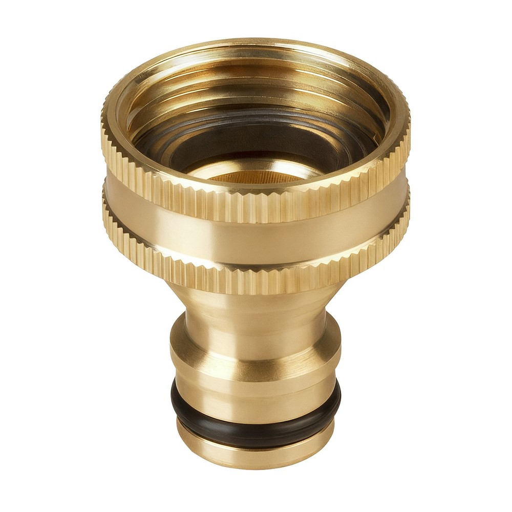 Quick Connect Garden Hose Fitting, ¾ Inch Solid Brass, 200 Psi, Gold
