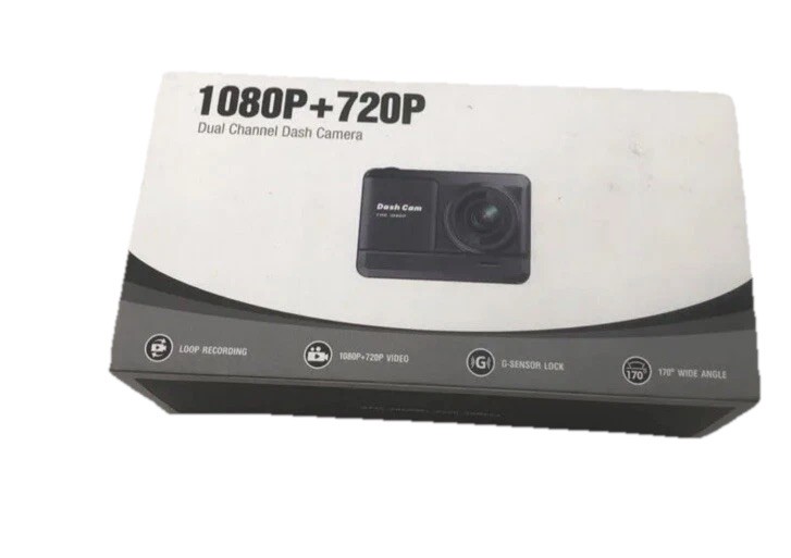 Dual Channel Dash Camera 1080P+720P Loop Recording G-Sensor Lock Front Rear New