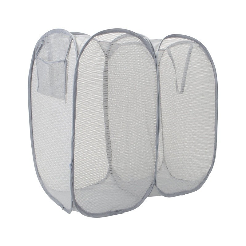 Dual Pop Up Laundry Hamper Mesh Storage Lightweight Folding for Laundry Sorting