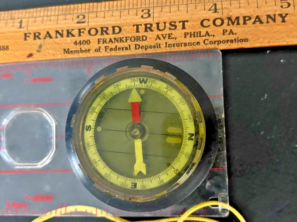 SILVA TYPE COMPASS Map Reader Field Hiking Camping Lanyard