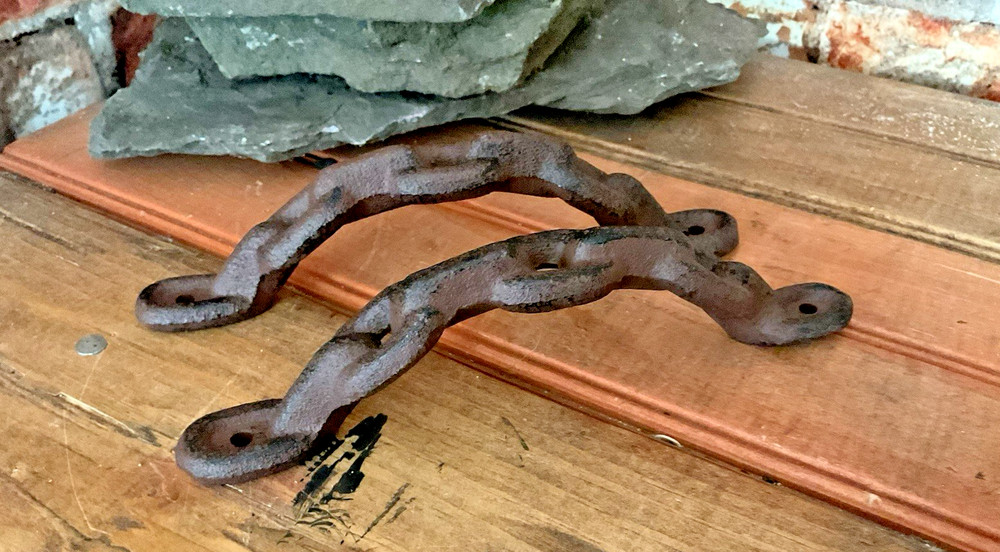 Set of 2 8" Rustic Chain Style Pulls...Ship Free!