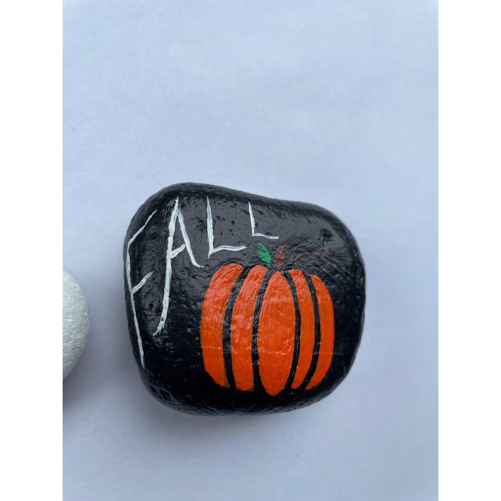 Autumn Fall Hand Painted Rocks Pumpkins Halloween